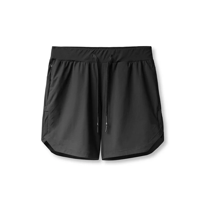 Shorts Single Woven Quick Dry Shorts Solid Color Running Fitness Sports Casual American Style Five Quarter Pants For Men 6