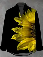 Chemises pour hommes, chemises boutonnées, chemises décontractées, printemps et été, manches longues imprimées, quotidien, à la mode, confortables 4