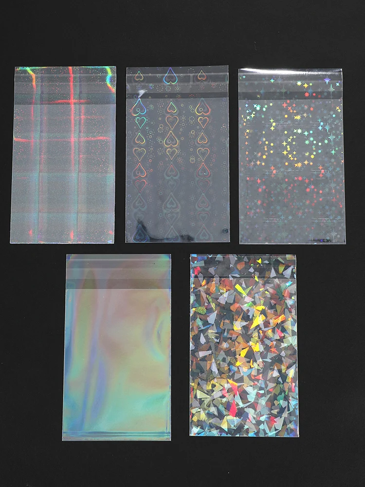 Card Sleeve Laser Card Holder Transparent Film Protective Cover 50PCS credit card holder card holder card protector idol card protector photo card holder memory card protector