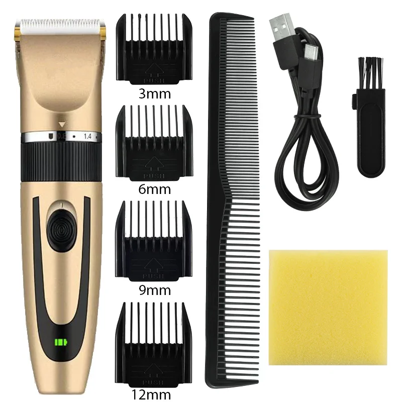 Aparador de cabelo elétrico barbeador casa aparadores para homens máquina de cortar cabelo profissional recarregável barbeadores barbeiro máquina de corte de cabelo