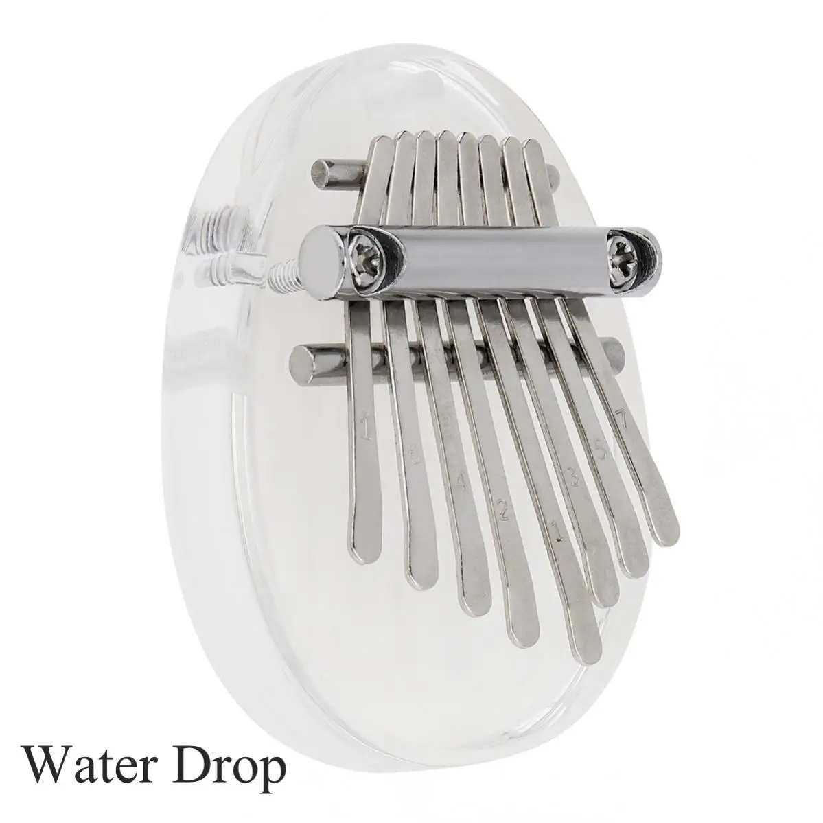 Mini 8 Key Kalimba Crystal Transparent Thumb Piano Bear Heart Cat Water Drop Shape Mbira Musical Instrument Thumb Piano