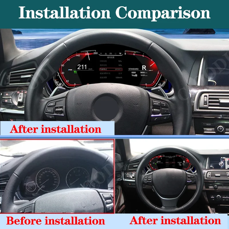 BMW 3·4 시리즈 (F30 F31 GT F34 F32 F33 F36)용 12.3인치 디지털 계기판 ? 버추얼 콕핏 속도계 및 대시보드