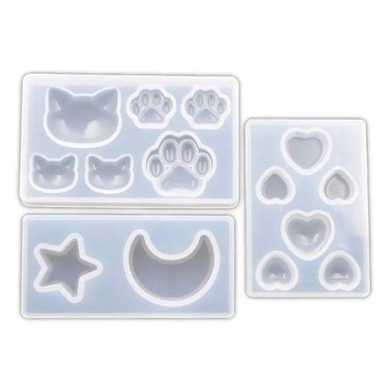 

Heart for Cat's Paw Moon Star Mold Epoxy Resin Casting Mold for Jewelry