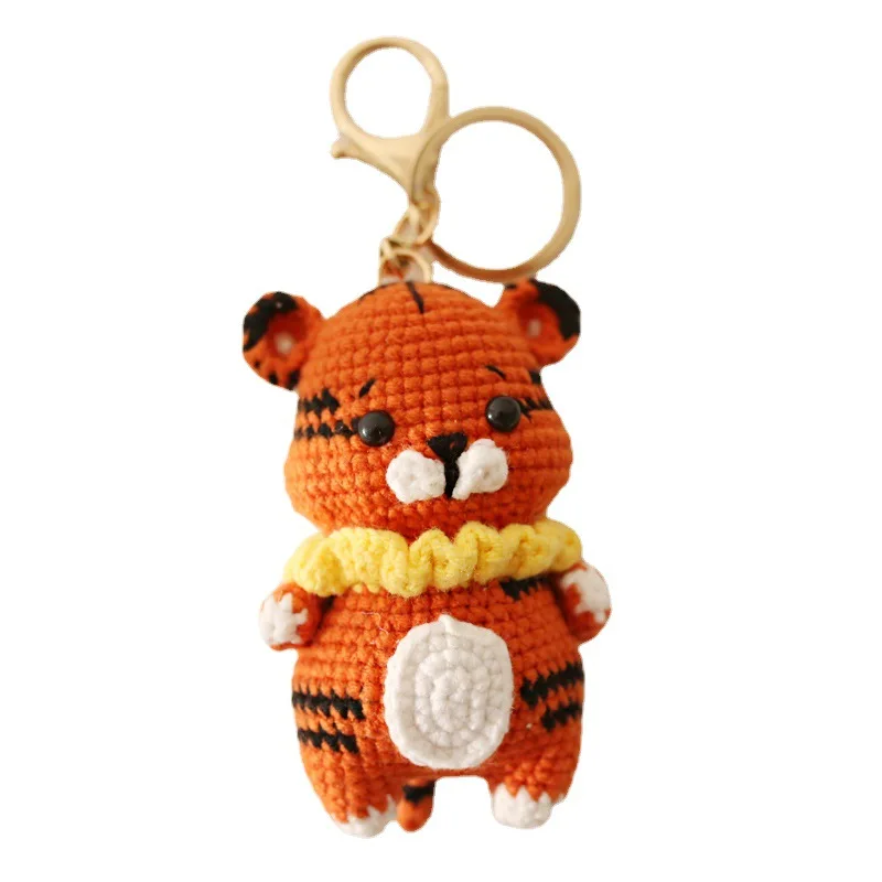 Finished Handmade Wool Knitting Cute Little Animal Pendant Crochet Dragon Rabbit for Handbag Ornaments Kids Toys Crochet Supply knitting supplies knitting material