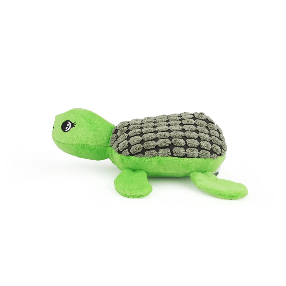 Green Tortoise Plush Turtle Sound Dog Toy - PeticaDeals