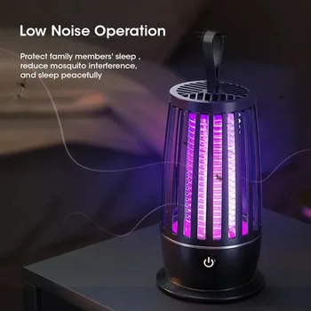 USB Rechargeable Electronic Mosquito Killer Lamp - Silent Portable Insect Trap for Indoor and Outdoor Use - Ideal for Home 1