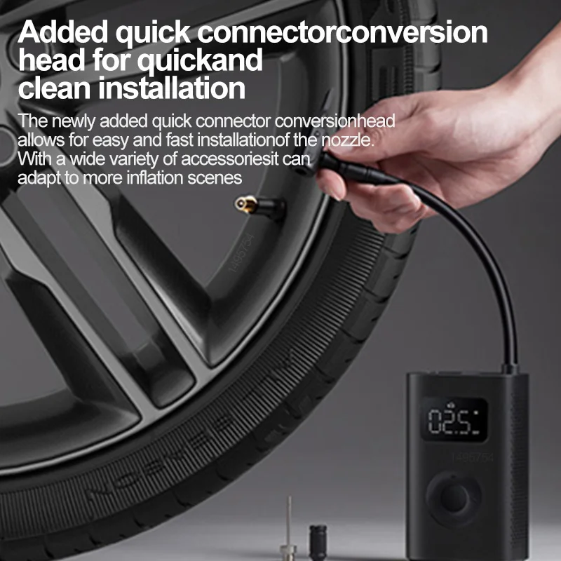 New Xiaomi Portable Air Pump 2 Mijia Electric Air Compressor Treasure  Type-C Multitool Inflator Digital tire pressure detection - AliExpress