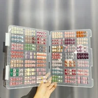 Nail Wear Storage Box Dustproof Transparent Storage Book Nail Plate Style Works Display Color Card Book Nails Supplies tool new 1