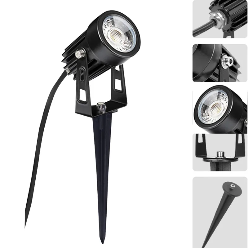 Lawn Lamp Garden Lighting for Outdoor IP65 LED COB Garden Lawn Light 3W 5W Landscape Lamp Waterproof DC12V Path Bulb Warm White Green Spot Lights AC85-265V
