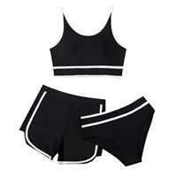 Girls Swimsuits Bikini Bathing Suit Swimsuits With Shorts Kids 3 Piece Bikini Sets Sport Beach Bathing Suits купальник детский 2