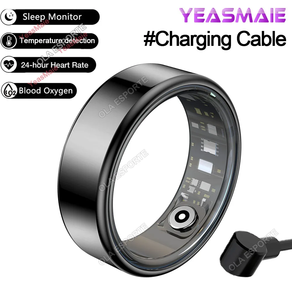 Smart Ring SR08 Con Schermo LED - Frequenza Cardiaca, Ossigeno, Impermeabile IP68 - 2025