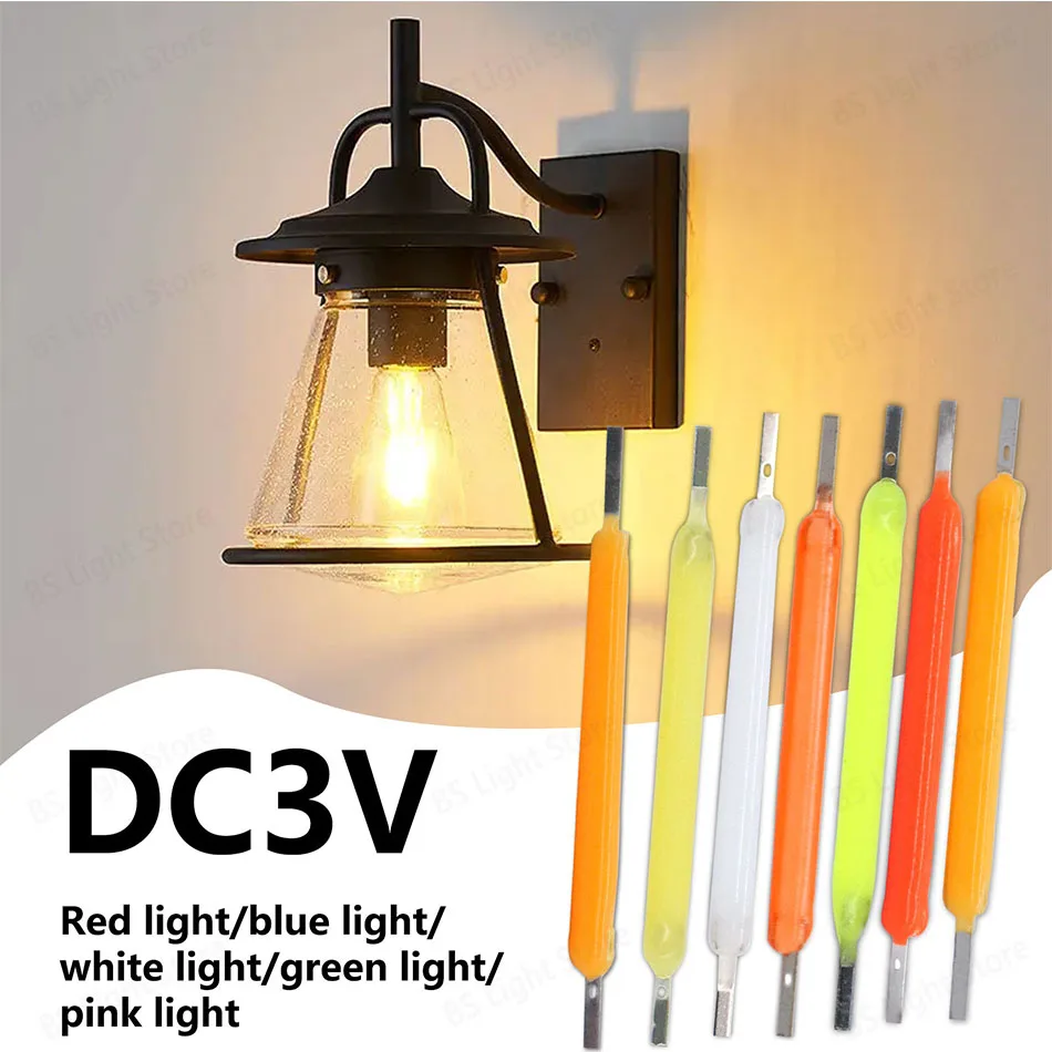 Description Picture 2 of item10pcs LED COB LED Filament Lamp Parts 29mm DC3V Edison Bulb Incandescent Light Accessories Diode for Holiday Decorative Lighting
