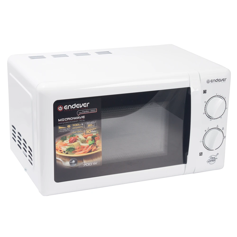 Микроволновая печь Endever Danko-2002 (Мощность 700 Вт таймер подсветка 6 уровней мощности)