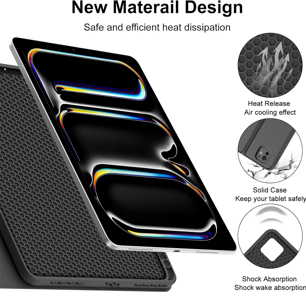 Enhanced Keyboard Case with Detachable Magnetic Cover and Integrated Pencil Holder