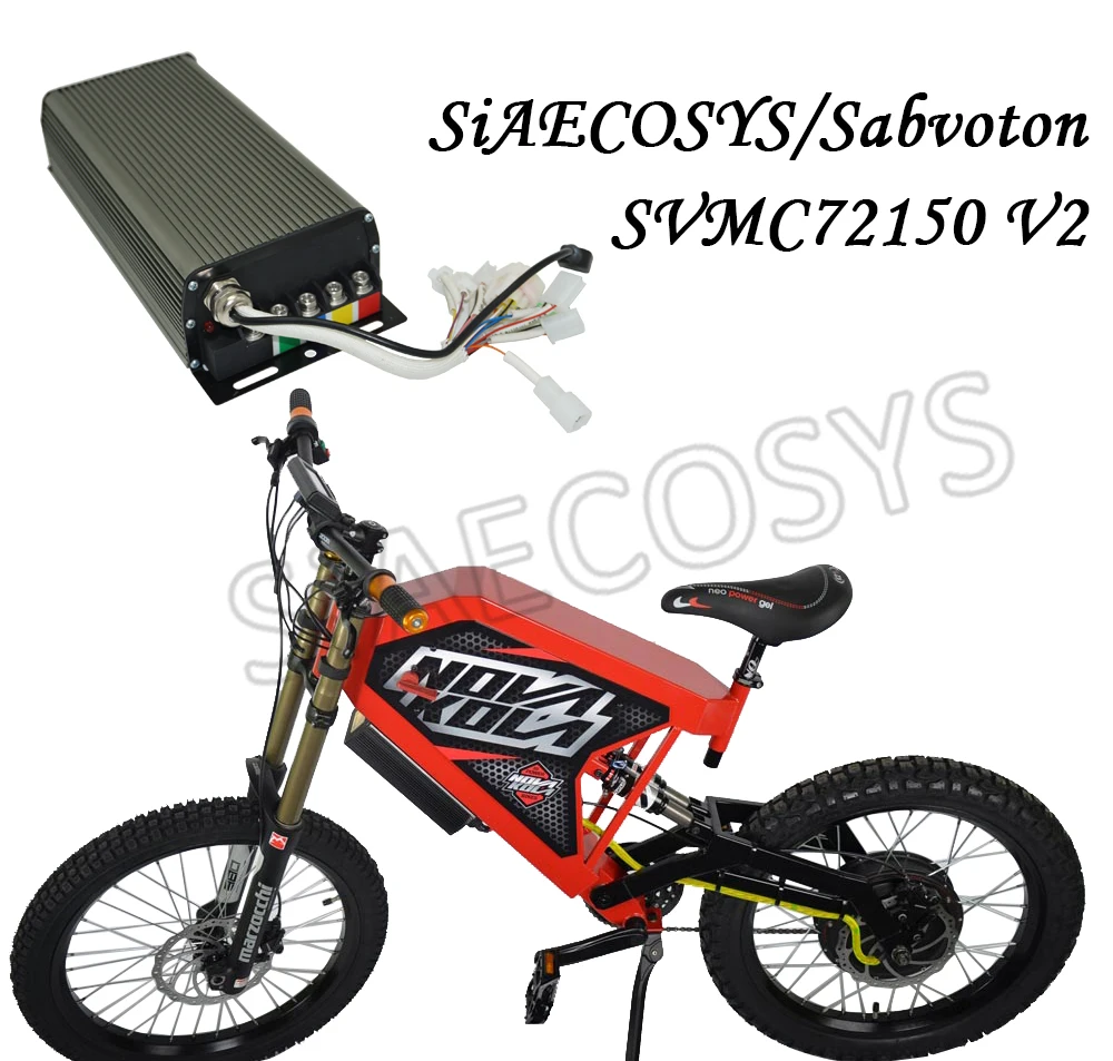 Unlock Type Sabvoton Controller SVMC 72150 V2 For 3KW 72V 150A Electric Spoke Hub Bicycle Motor