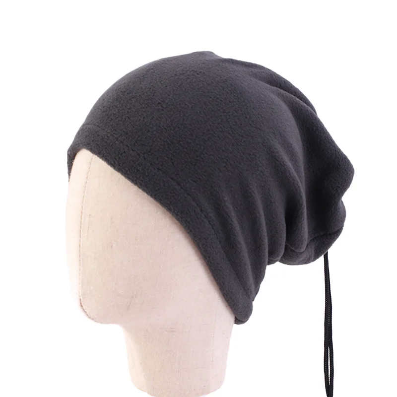 Polar Fleece Scarf Kids Girls Boy Polar Fleece Thickened Neck Warmer Scarf Tube Adjustable Face Cover Veil Camping Skiing Cap Headwear Warm Hat
