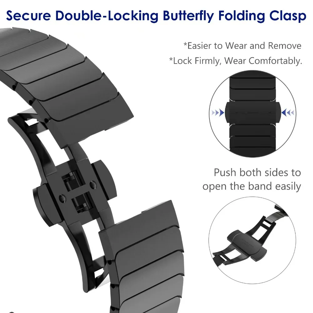 Elegant Stainless Steel Metal Strap