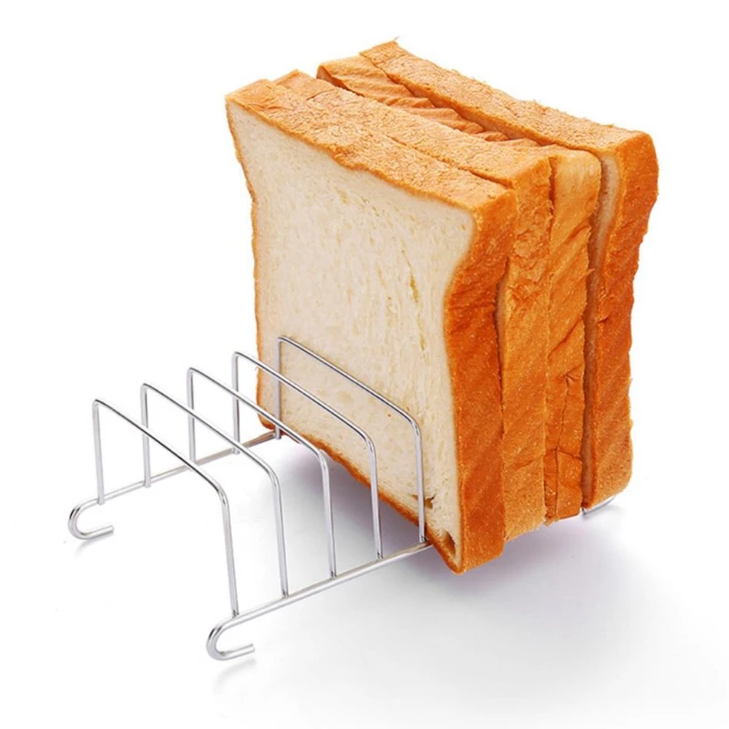 StainlessSteelToastandBreadRack8SlotsRectangleFoodDisplay