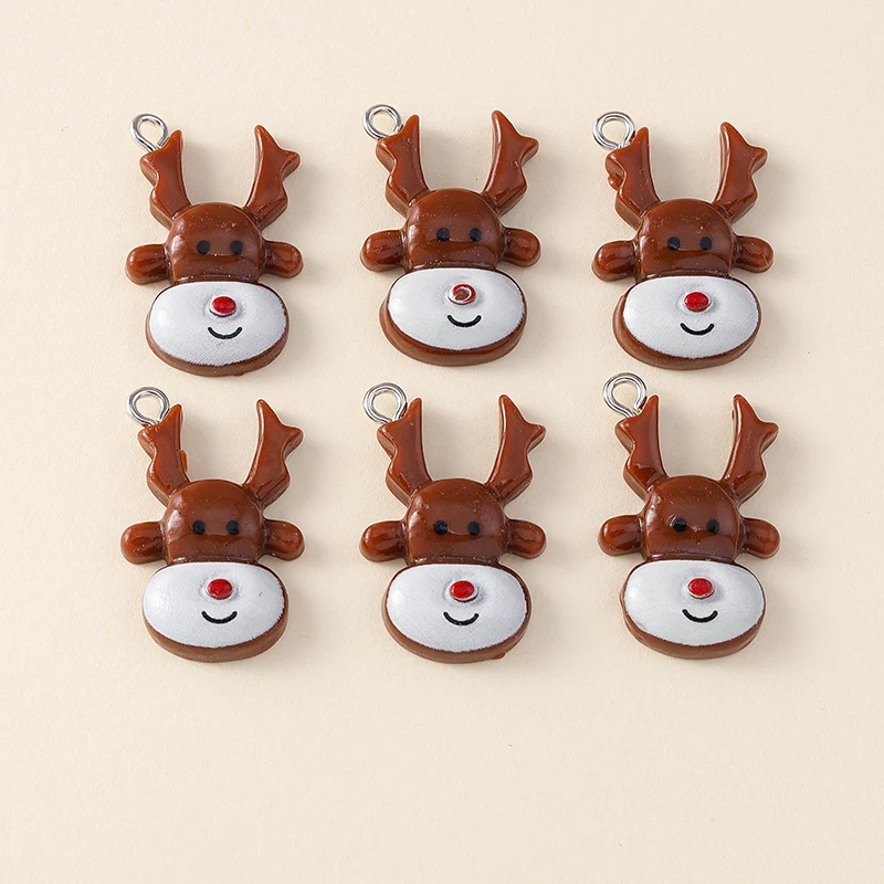 20 Stück 11x17mm süße Harz Weihnachten Weihnachtsmann Charms Anhänger für Schmuckherstellung Halsketten Ohrringe Armbänder DIY Handwerk SUpply – Detail 24