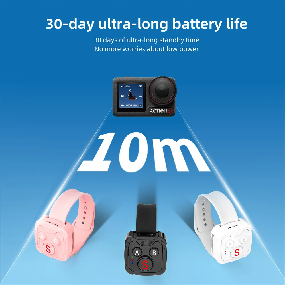 DJI Action 6/5/4/Insta360 X5 X4/GoPro 13 12 11 10 카메라 폰 셀카 셔터 인스턴트 마킹 샷용 블루투스 리모컨