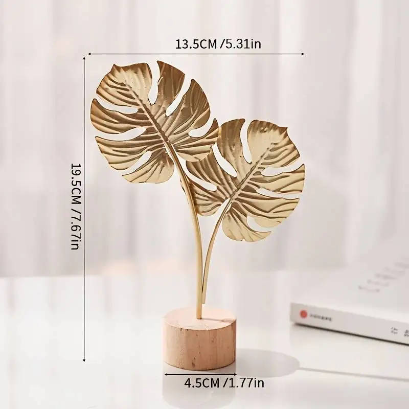 Modern Light Luxury Style Golden Desktop Iron Art Ornaments Desk Wardrobe Bookshelf Entrance Decoration Birthday Housewarming Gift