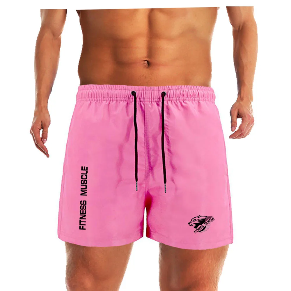 Men Swim Trunks Quick Drying Beach Shorts Mesh Lining