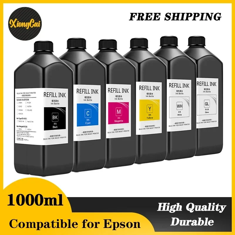

1000 мл УФ DTF чернила и лак для UV DTF пленка A B для Epson XP600 TX800 1390 L800 L1800 L805
