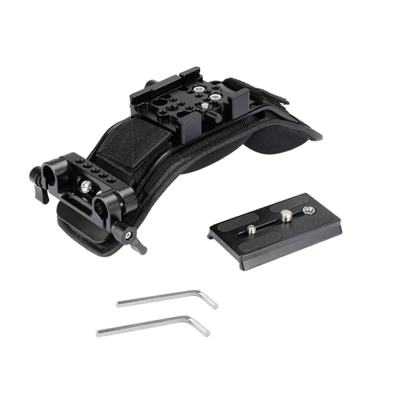 Shoulder Mount With Manfrotto Quick Release Plate Assembly & 15mm Dual Rod Clamp