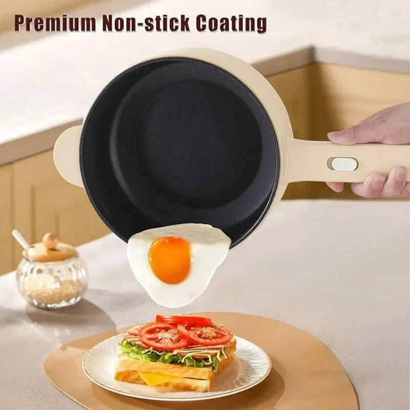 Dezin Electric Cooker, 2L Non-Stick Sauté Pan, Rapid Noodles Cooker, Mini Pot for Ramen (Egg Rack Included) electric steamer 4