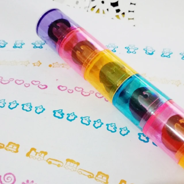 Large Size Mini Ink Stamp Roller Creativity Improve DIY for Kingdergarten Kids Play with Creative Kids Painting Kit 5