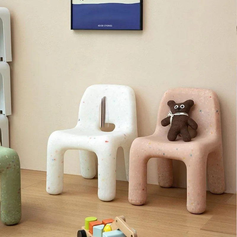 LazyChild Home Children's Chair Backrest Baby Low Stool Modern Mini Style Change Shoes Stools Small Stool Plastic Chair Bench
