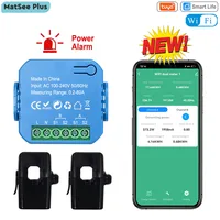 Tuya Smart New WiFi Energy Clamp Bidirectional Meter with Buzzer Alarm for Threshold App Monitor Export Import Power AC110V/240V 1