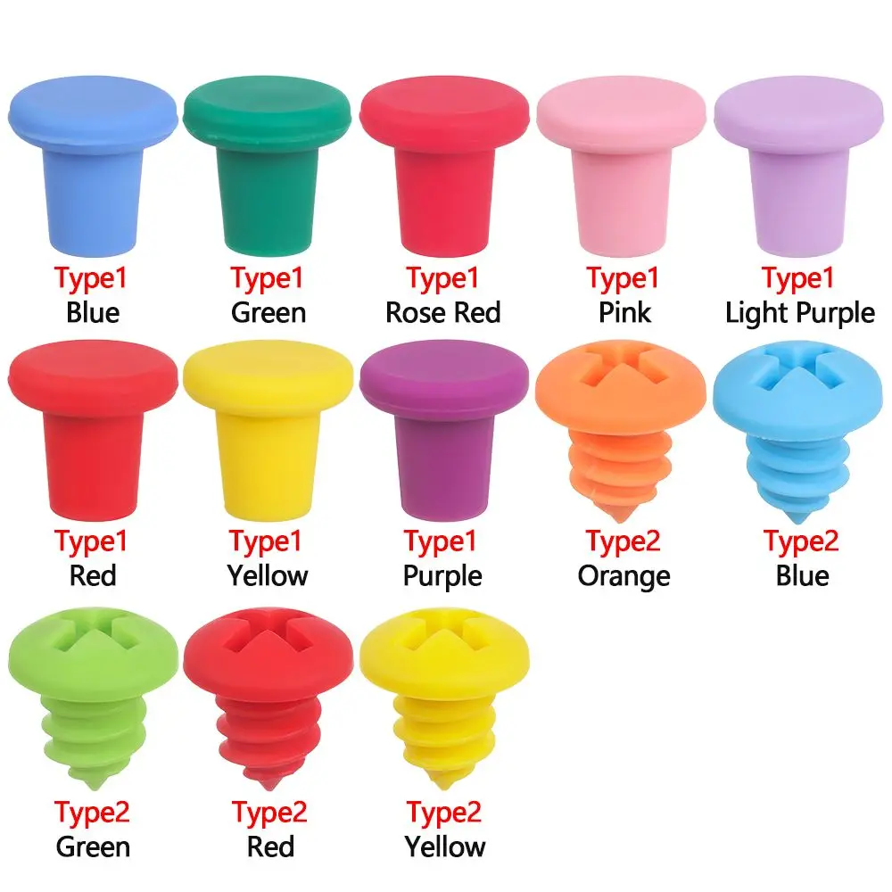 Reusable Silicone Wine Bottle Stopper Champagne Drink Bar Seal Wine Stopper Sealer Plug Bottle Cover Outlet Cap For Kitchen wine stopper,wine stoppers,bottle seals