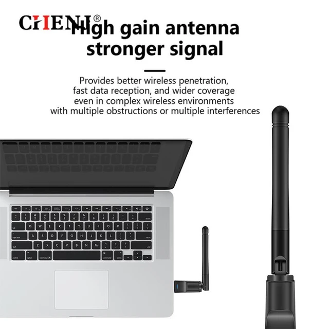 Mini adaptador Wifi inalámbrico, antena de 150 Mbps, 20dBm, receptor Wifi  USB, Dongle MT7601, RTL8188, tarjeta de red 802.11b/n/g