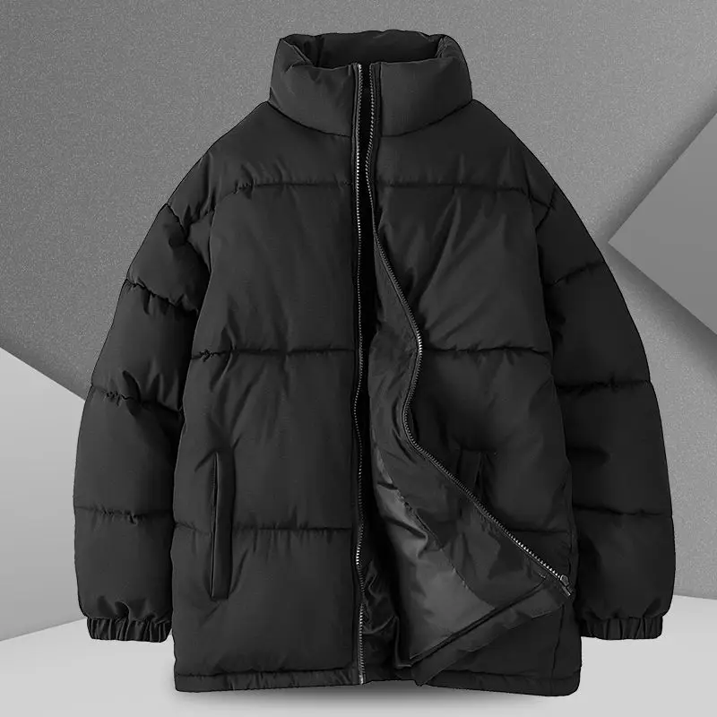 

Men's Cotton-padded Coat Autumn Winter Korean Thicken Down Cotton Coats Black Short Style Jacket Men Outwear Tops Q746