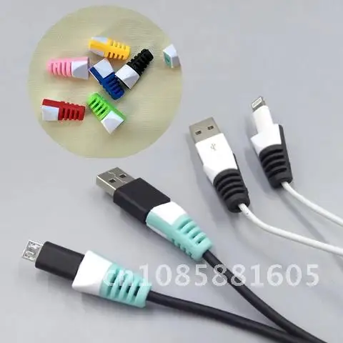 

6 Pieces/lot Coil Protective Cover Data Line Protection Case Universal Charging Cable Protection Sleeve USB Earphone Protector