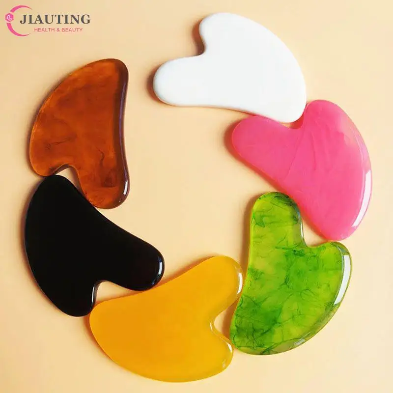 Multicolor Resin/Jade Facial Beauty Scraping Massage Tool Firm Skin Care Face Gua Sha SPA Physical Therapy Gue Anti Wrinkle Tool face massager guasha board