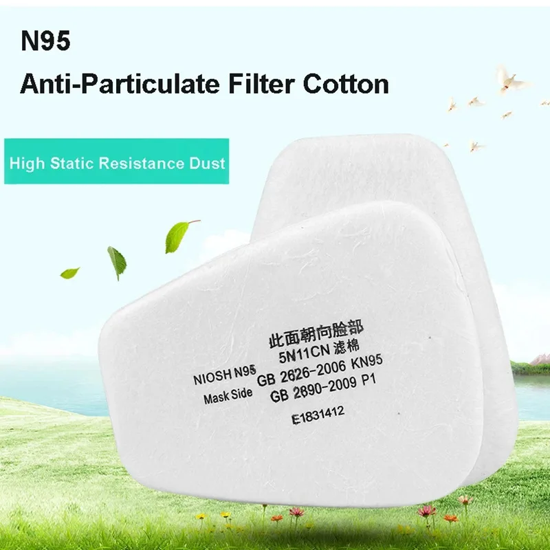 20 pcs/lot 5N11CN Filter Cottons For 3M 6800 6200 6502 7502 Gas Mask Dust-Proof Replaceable Accessories