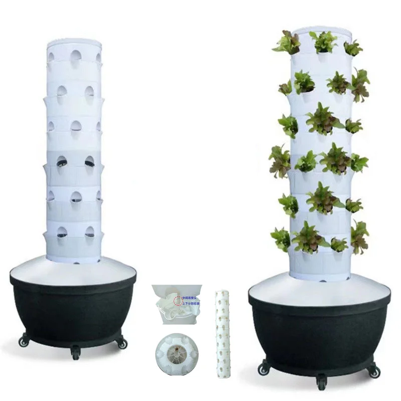 

High Quality Commercial Indoor Aeroponic Garden Vertical Farm Hydroponic Plant Grow Tower Garden System Kit for Sale