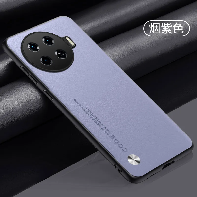 Luxury Shockproof PU-Leather Case with Fiber Texture for Smartphones (6.78 inch)