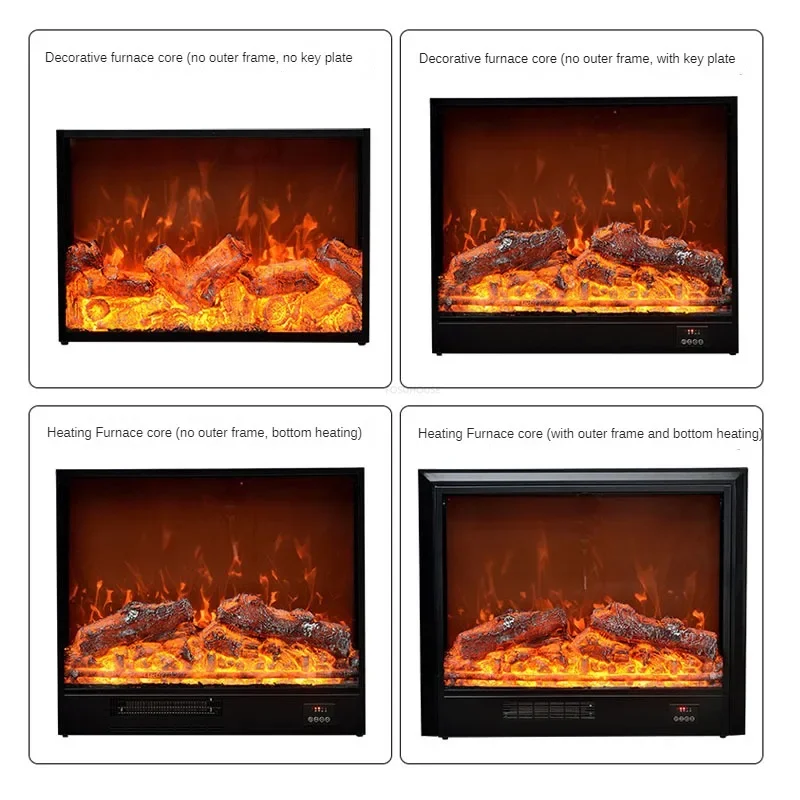 Electric Fireplaces Simulated Flame Decorative Cabinet Heater Nordic Home Decoration Living Room Embedded Fake Fire TV Fireplace