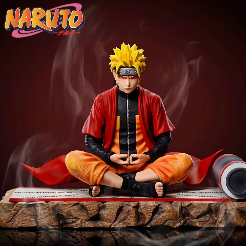 

Anime Naruto Statue Figure Uzumaki 16cm Naruto Action Figurine Sit In Meditation Posture Model Collectible Doll Car Ornament Toy
