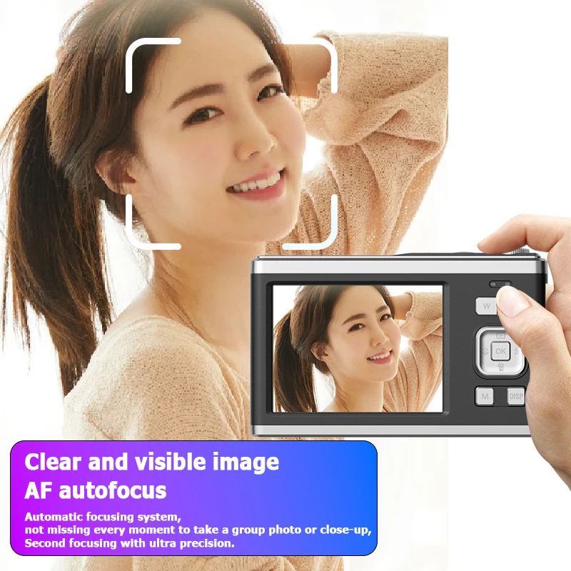 4K 텔레스코픽 렌즈 고화질 듀얼 스크린 디지털 카메라 16x 광학 줌 방수 카메라 Selfie 뷰티 홈 카메라 C23