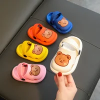 Two-Styles Baby Summer Shoes Cute Bear Baby Sandals Beach Bathroom Toddler Boys Girls Anti-slip Slippers Newborn Infant Sandals 3