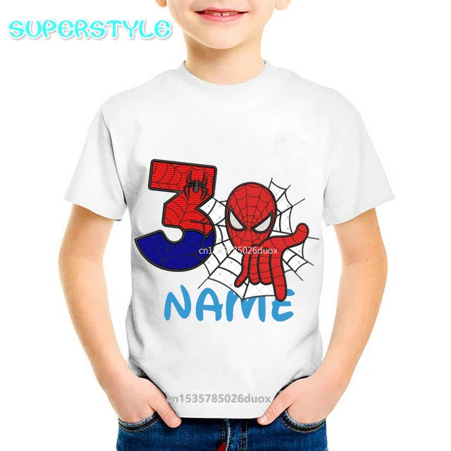 Pijama Spiderman Niño Años Camiseta De Cumpleaños Spider-Man