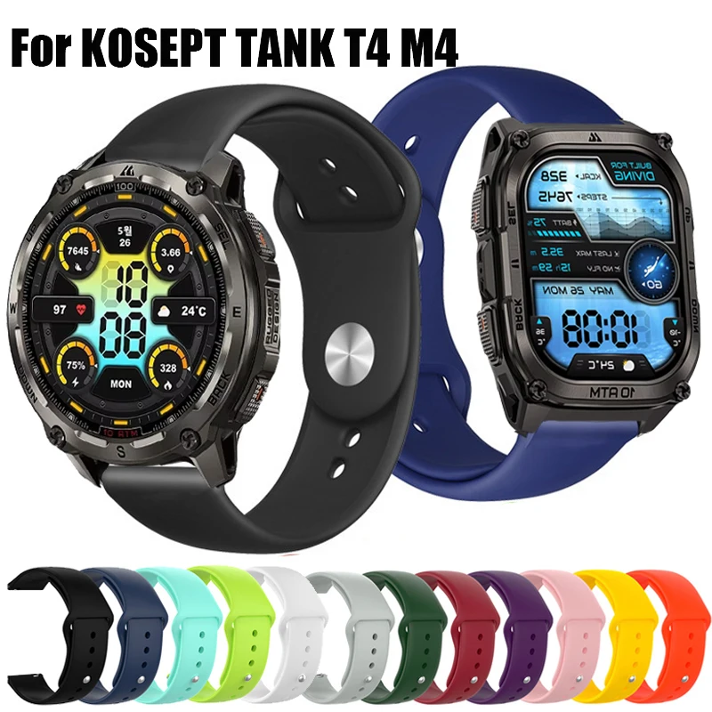 Versatile 22mm Silicone Sport Watch Band - Premium Durable Strap