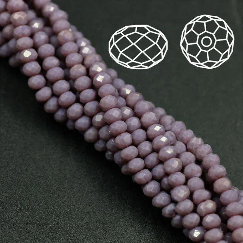 thumbnail image 1 of Cuentas facetadas de cristal de calidad AAA, cuentas espaciadoras Rondelle de 3, 4, 6, 8 y 10mm, suministro de joyería para proyectos de abalorios DIY, 1 of 5