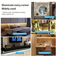 LED COB Light Strip Touch Dimmer Flexible Diode Tape 5V USB Linear Indoor Lighting Lamp Room DIY TV Mirror Backlight Wall Decor 5