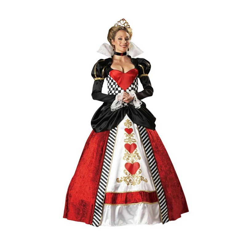 TPRPCO-Alice-Im-Wunderland-Cosplay-Kost-m-K-nigin-Der-Herzen-Kost-m-Red
