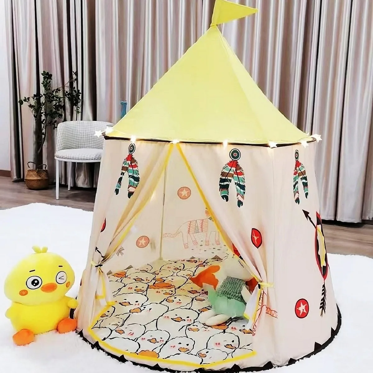 Portable Children's Tent Indian Yurt Large Play House Ocean Ball Pool Indoor Outdoor Child Tent Little House Princess Castles 3
